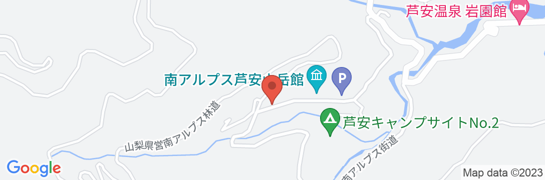 芦安温泉 ALPENガストホフらんたんの地図