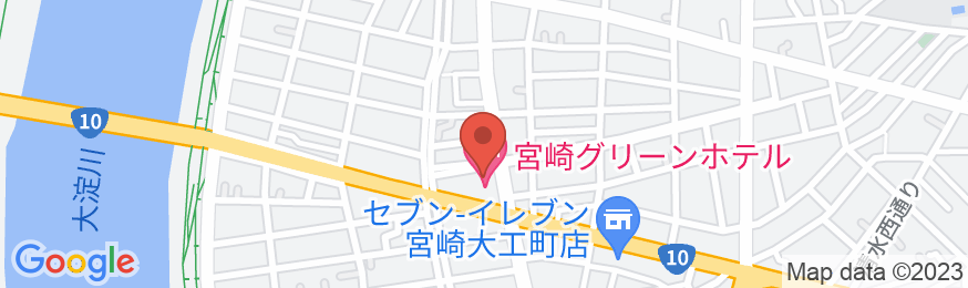 宮崎グリーンホテルの地図