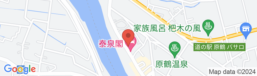 原鶴温泉 泰泉閣の地図