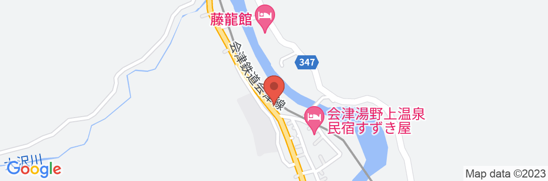 会津湯野上温泉 清水屋旅館の地図