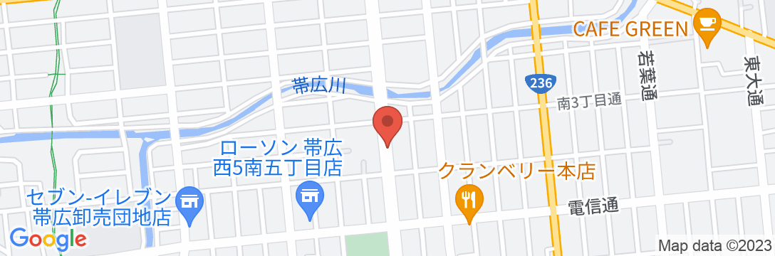 ホテル帯広ヒルズ(BBHホテルグループ)の地図