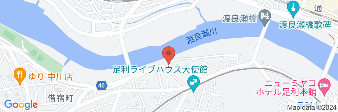 ビジネスホテル ニュー大栄 (足利)の地図