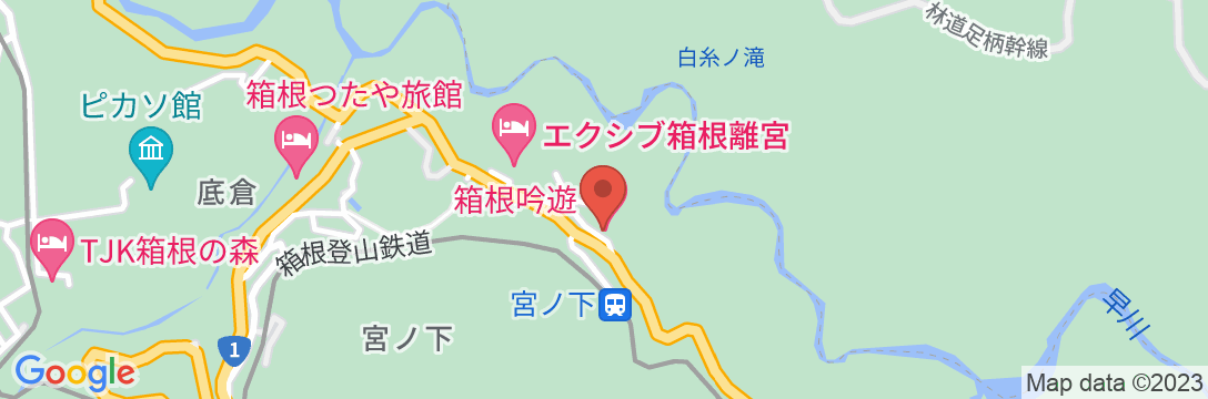 箱根吟遊の地図