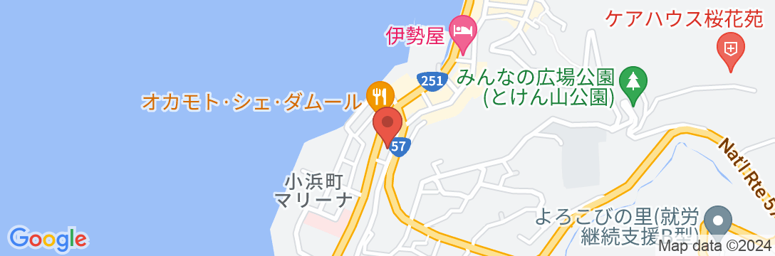 小浜温泉 旅館 富士屋の地図