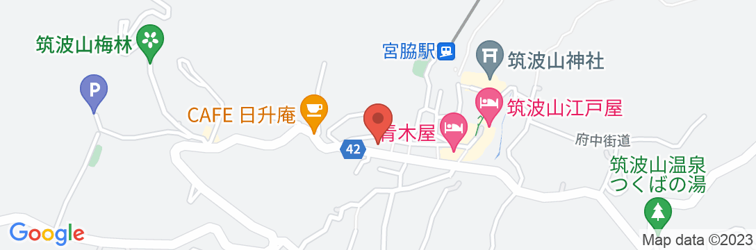 つくばグランドホテル(2024年4月23日より亀の井ホテル 筑波山)の地図