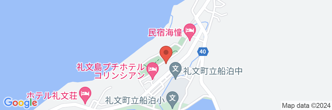 礼文島プチホテル コリンシアン<礼文島>の地図