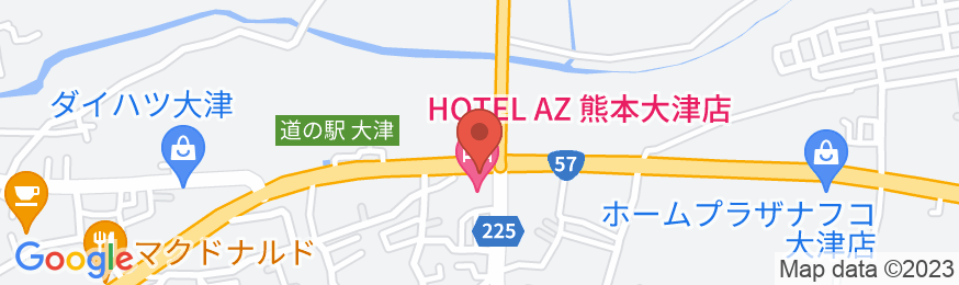 HOTEL AZ 熊本大津店の地図
