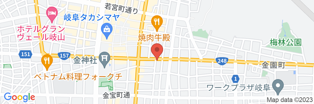 Tabist ビジネスホテル金園 岐阜の地図