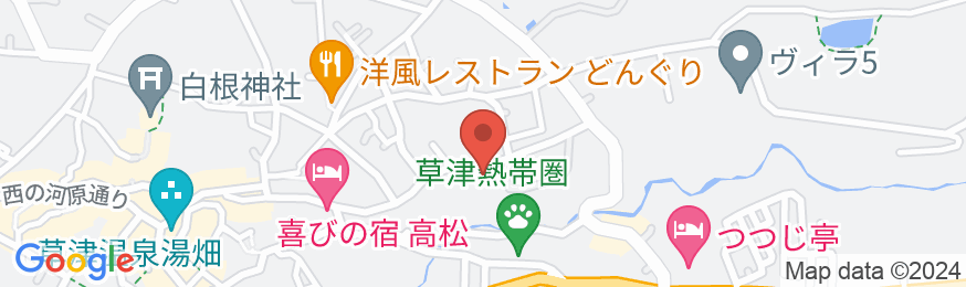 草津温泉 香旬の宿 長楽の地図