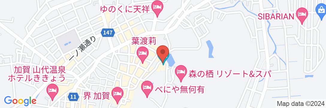 山代温泉 雄山閣(BBHホテルグループ)の地図