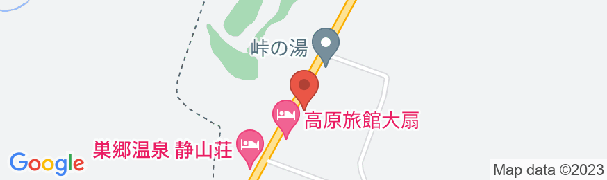 湯田温泉峡 巣郷温泉 高原旅館大扇の地図