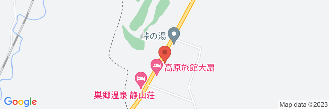 湯田温泉峡 巣郷温泉 高原旅館大扇の地図