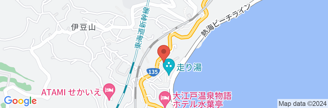 伊豆山温泉 ホテルニューさがみやの地図
