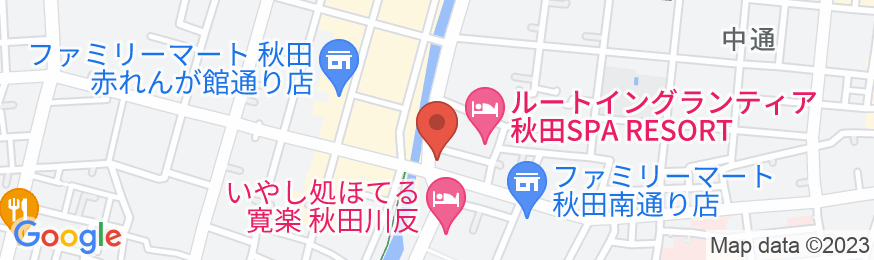 秋田天然温泉ルートイングランティア秋田SPA RESORTの地図