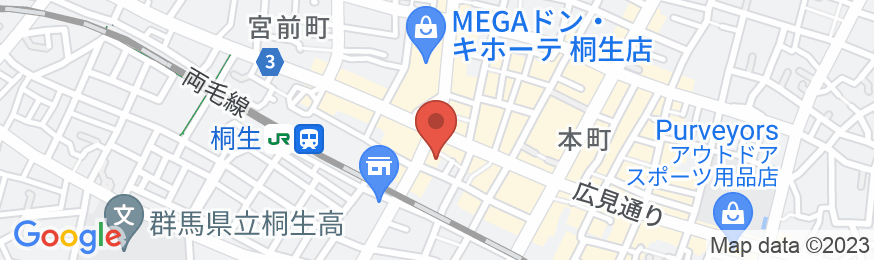 桐生 ホテル桐盛館の地図