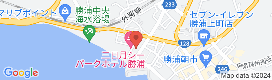 三日月シーパークホテル勝浦(旧勝浦ホテル三日月)の地図