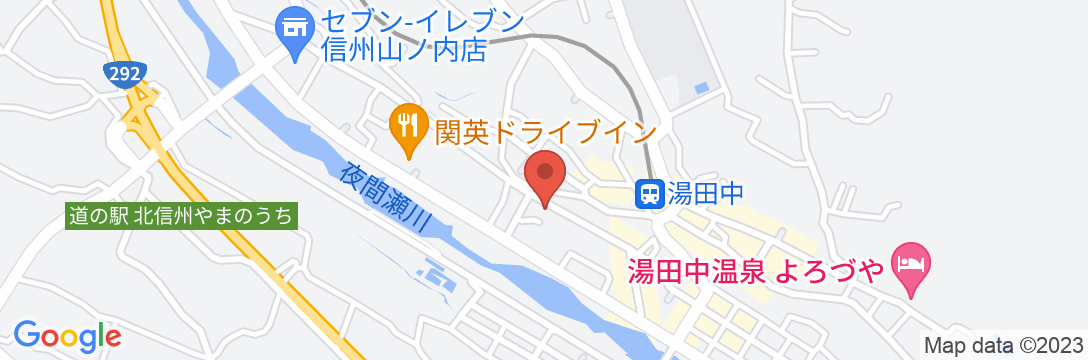 湯田中温泉 旅館 はくらの地図