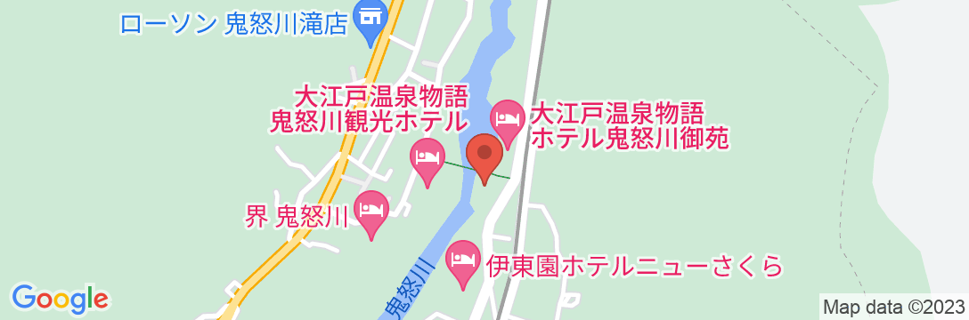 鬼怒川温泉 山楽の地図
