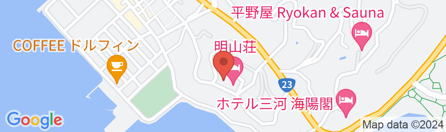 三谷温泉 ホテル明山荘の地図