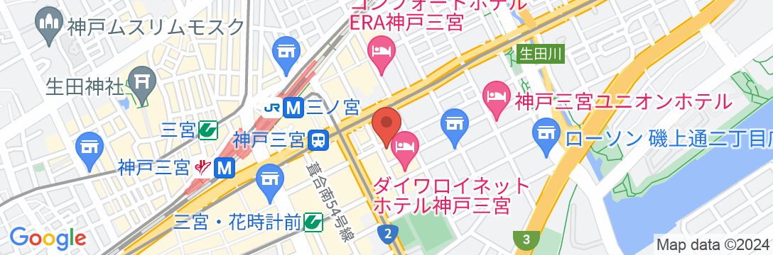 アパホテル〈神戸三宮〉の地図