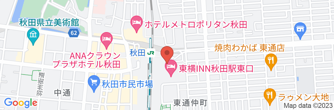 東横INN秋田駅東口の地図