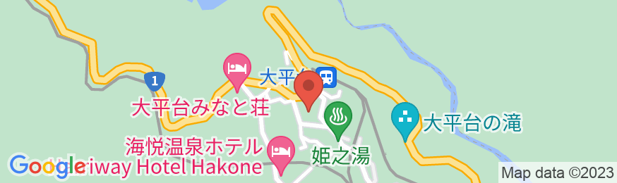 箱根湯本大平台温泉 満天の星の地図