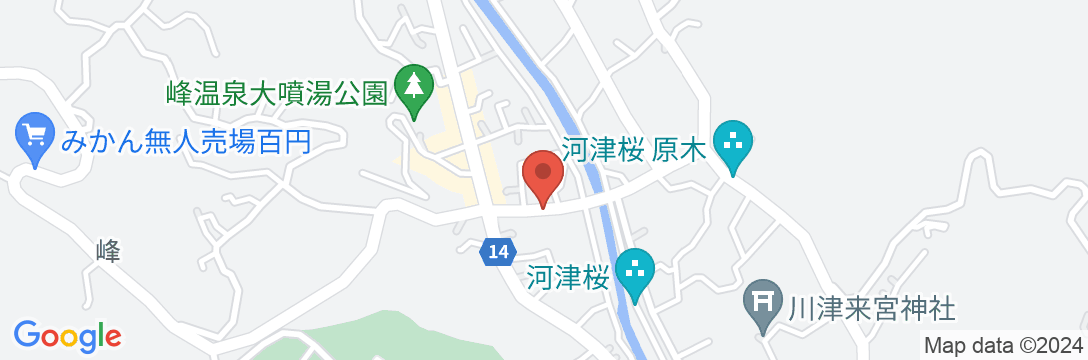 峰温泉 源泉かけ流しの宿 河津・花小町の地図