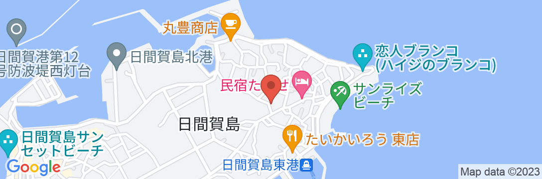 日間賀島 民宿 みさきの地図