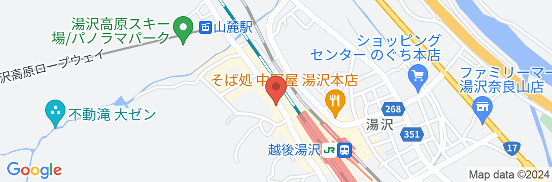 越後湯沢温泉 松泉閣花月の地図