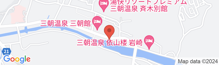 三朝温泉 旅館 大橋の地図