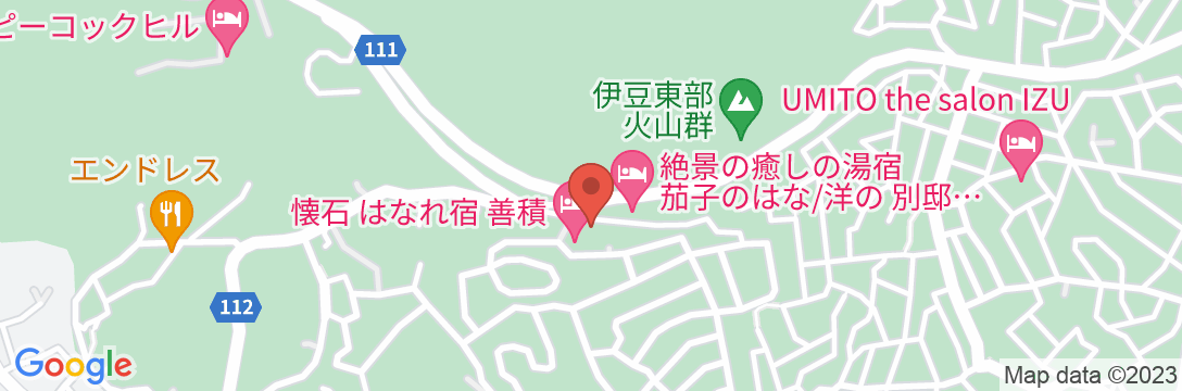 伊豆高原温泉 はなれ宿 善積の地図