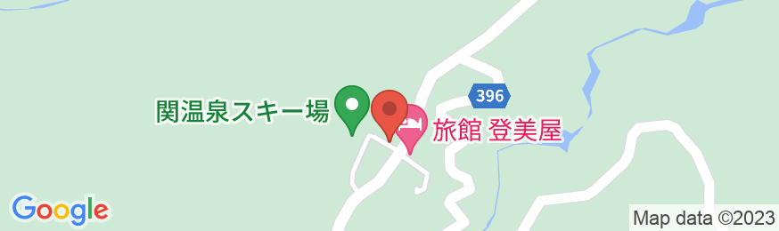上杉謙信の隠し湯 関温泉 朝日屋旅館の地図