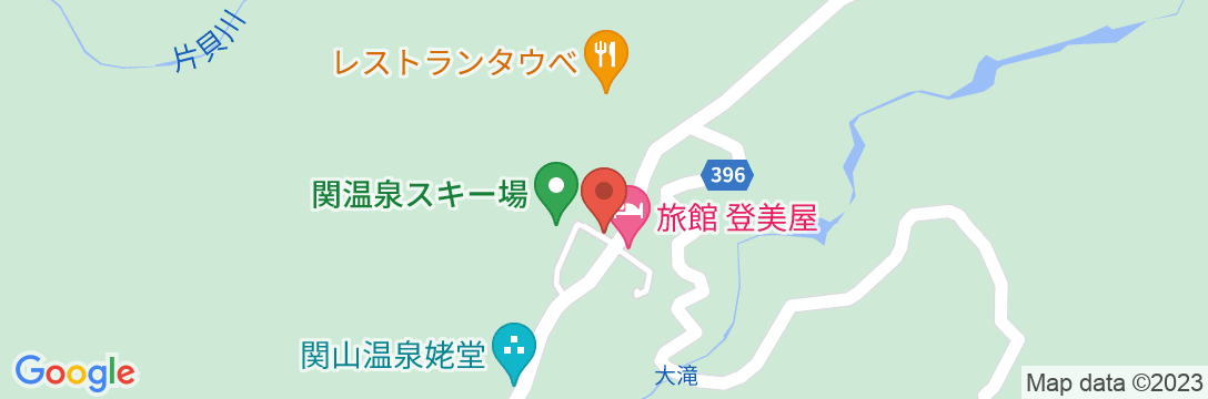 上杉謙信の隠し湯 関温泉 朝日屋旅館の地図