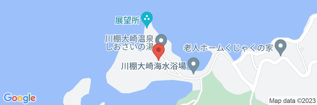 川棚大崎温泉 公共の宿 くじゃく荘の地図