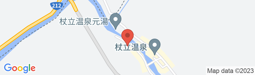杖立温泉 川のせせらぎの宿 旅館かねいし の地図