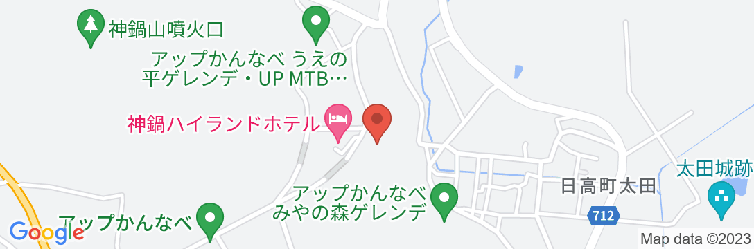 神鍋山荘の地図