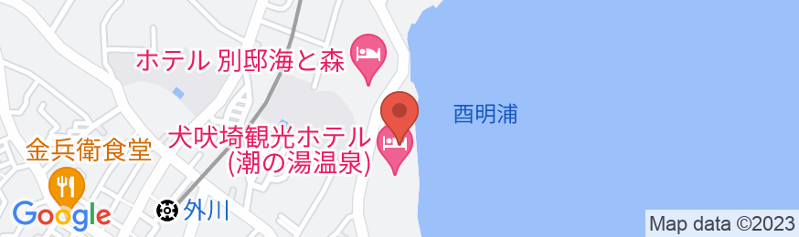 犬吠埼潮の湯温泉 犬吠埼観光ホテルの地図