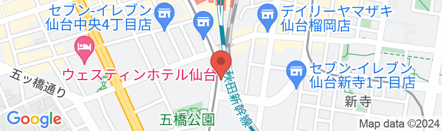 東横INN仙台駅西口中央の地図