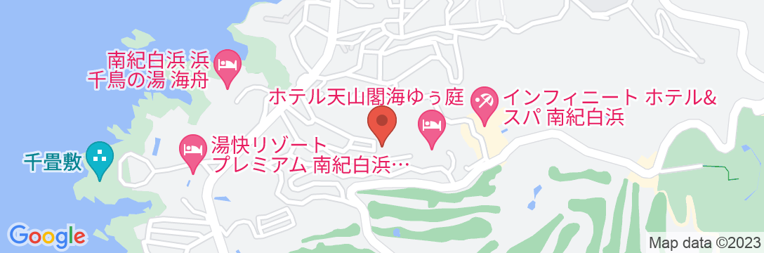白浜温泉 ホテル天山閣 湯楽庵の地図