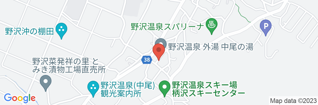 野沢温泉 山三荘の地図