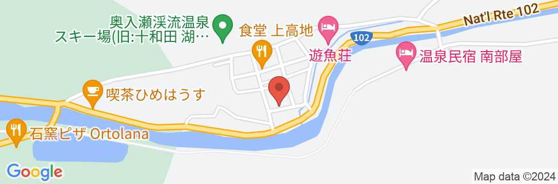 奥入瀬渓流温泉 おいらせの宿 鳳凰閣の地図