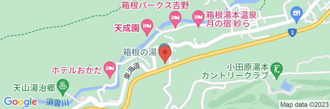 伊東園ホテル 箱根湯本の地図