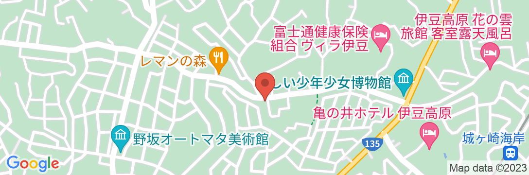 伊豆高原温泉 カントリーイン ピーウィットの地図
