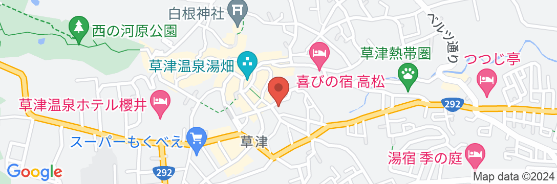 草津温泉 十二屋旅館の地図