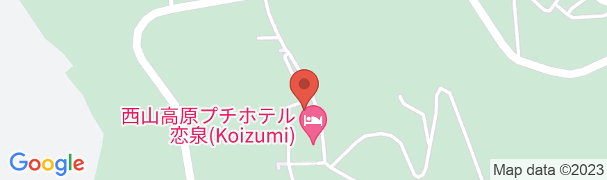西山高原 プチホテル恋泉の地図
