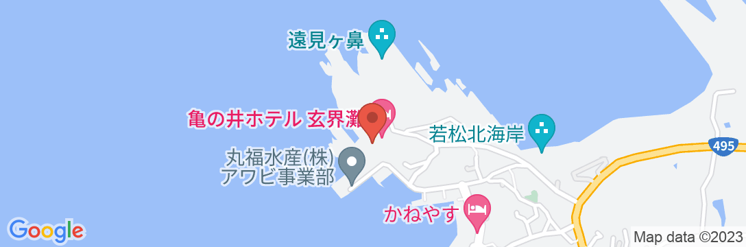 亀の井ホテル 玄界灘の地図