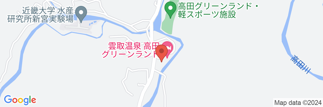 高田グリーンランド・雲取温泉の地図