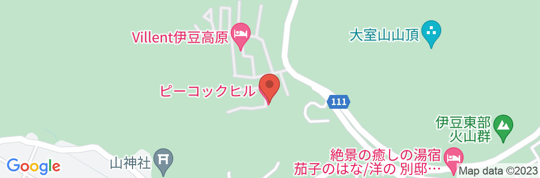 海のある伊豆高原 オーベルジュ ピーコック ヒルの地図