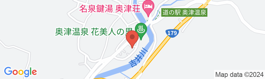 奥津温泉 みやま荘の地図