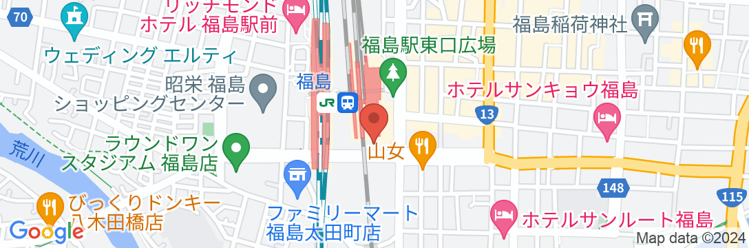 JR東日本ホテルメッツ福島の地図